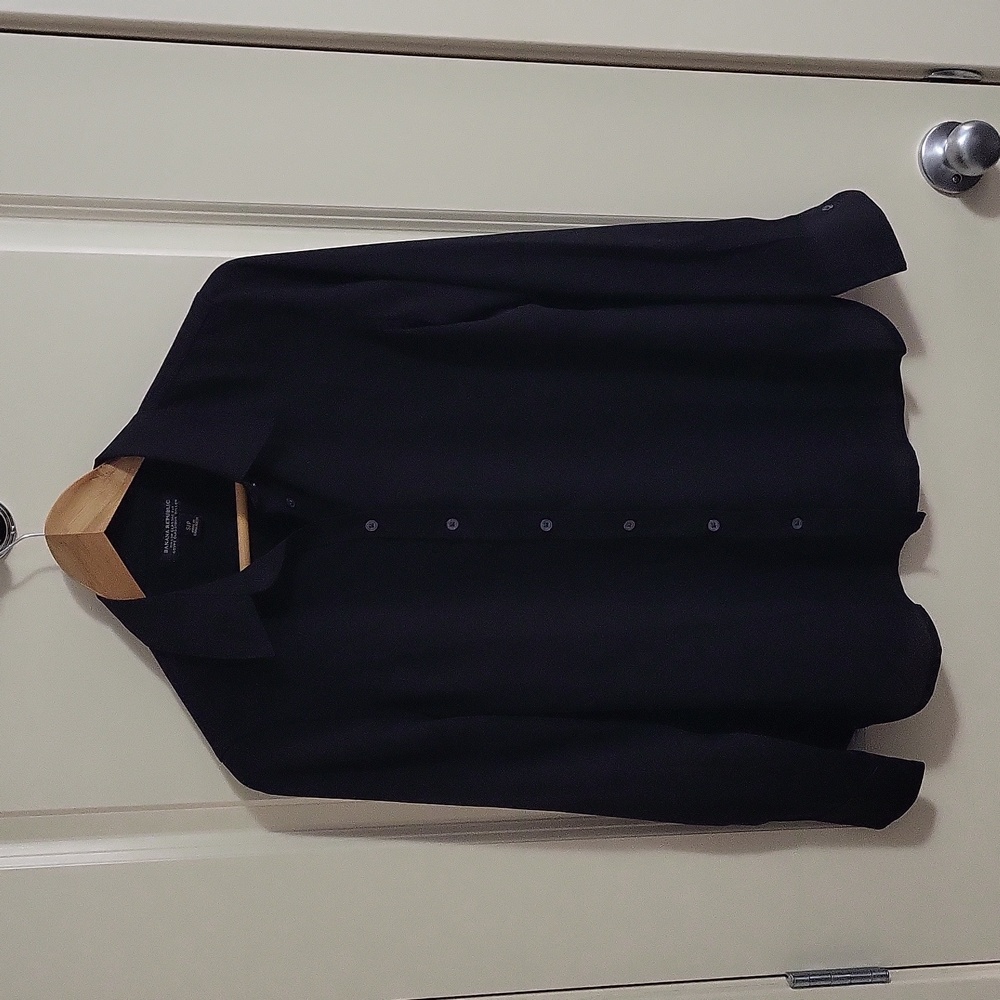 Banana Republic Dillon Classic-Fit Black Shirt S